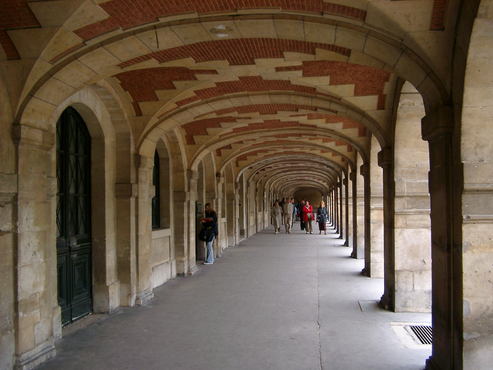 an image of Old Vintage Pathway at Famous Architectural Place de Vosges Building
