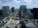 Overview of La Defense in Paris, a major business district cover over 500 hectares and housing multiple office blocks, skyscrapers and modern architecture