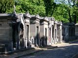 old stone crypts at pere-lechaise cemetery