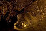 Inside Illuminated Thurston Lava Tube in Hawaii Volcanoes National Park