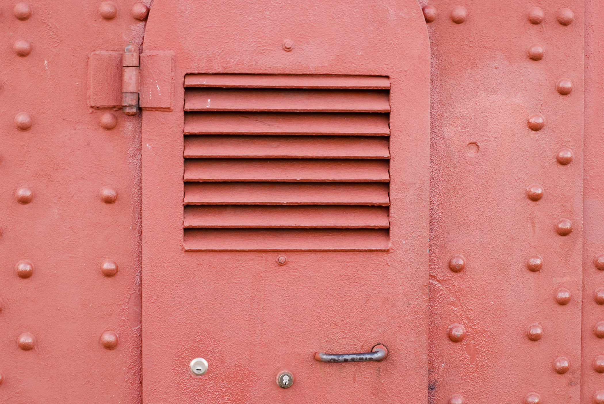 an image of Light Red Metallic Part Details of Famous Golden Gate Bridge in San Francisco