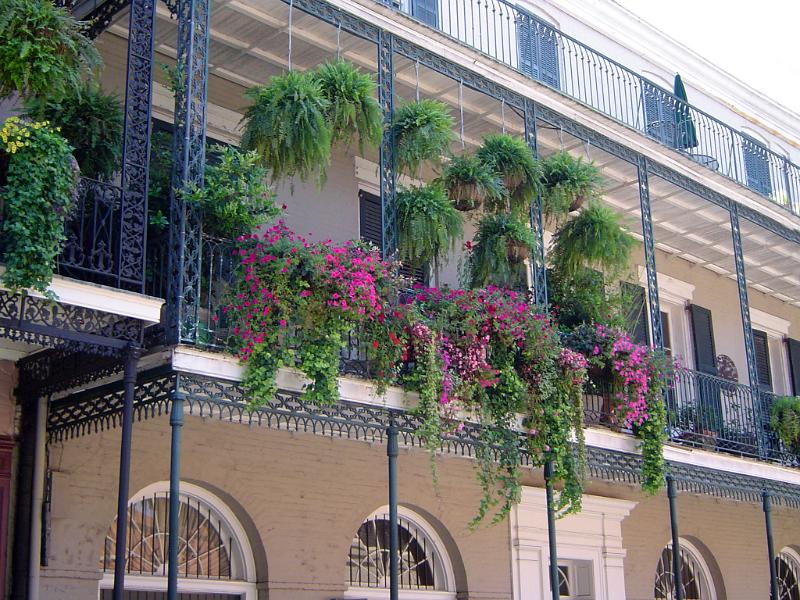 Architectural Building at New Orleans Architectural Building with Outdoor Floral Decorations at New Orleans