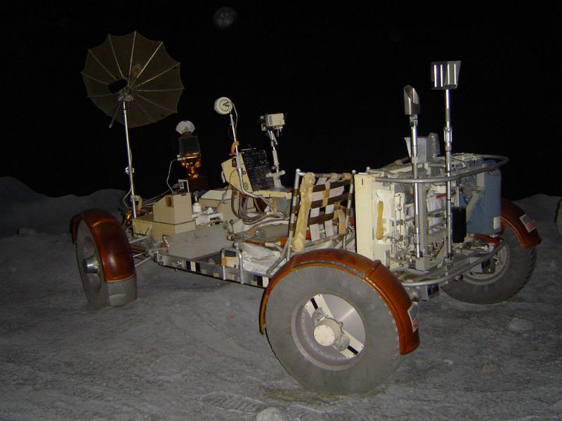 Space Rover Innovative Design on Land Unique Space Rover Innovative Design on Land with Black Background.