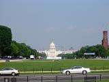 Exterior view of the white domed Capitol Building in Washington, seat of the USA government