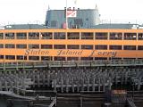 View of the decks of the Staten Usland ferry which carries passengers between Staten island and Manhattan, New York
