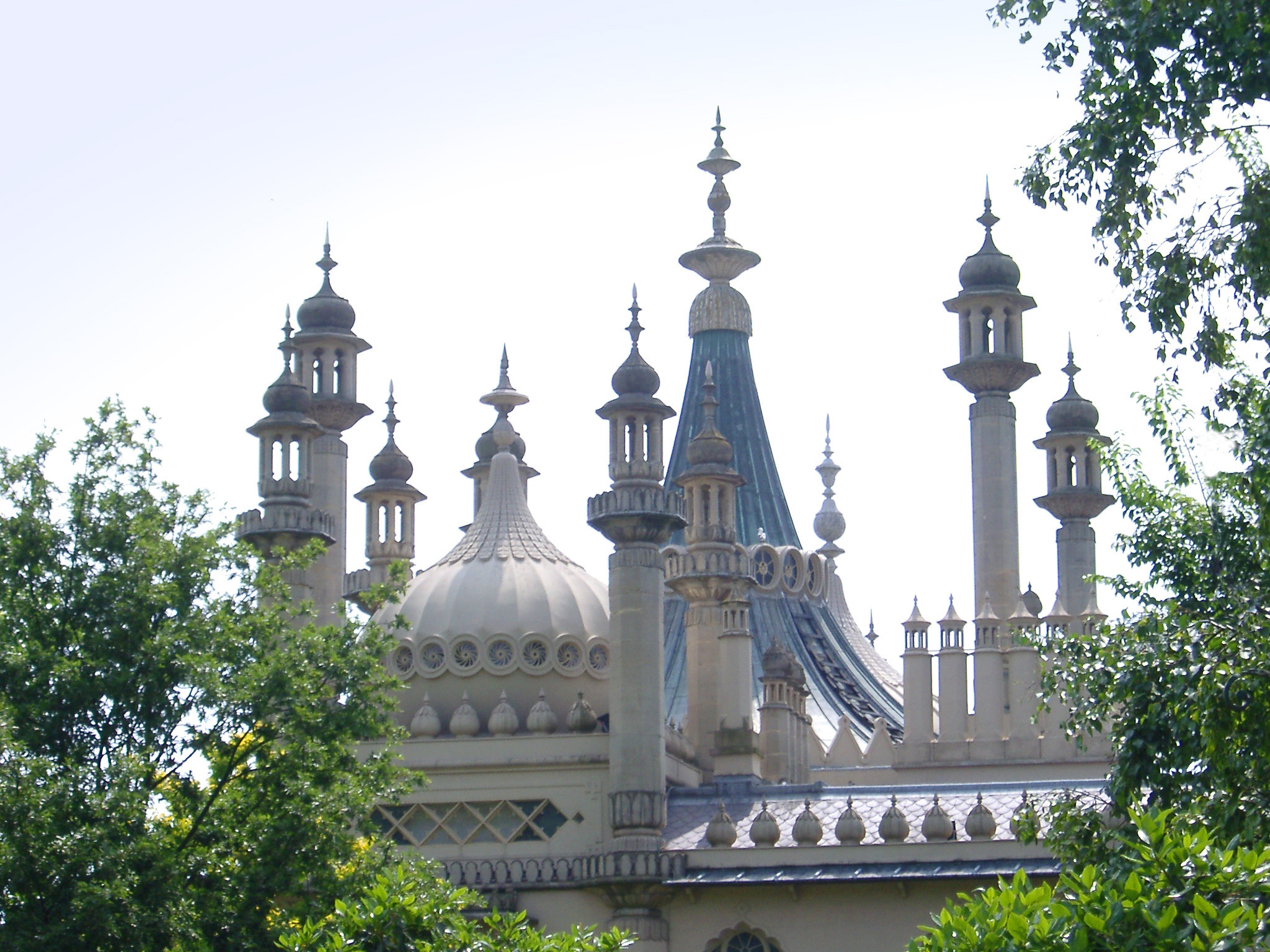an image of Architectural Rooftop of Famous Royal Pavilion Building in Brighton England.