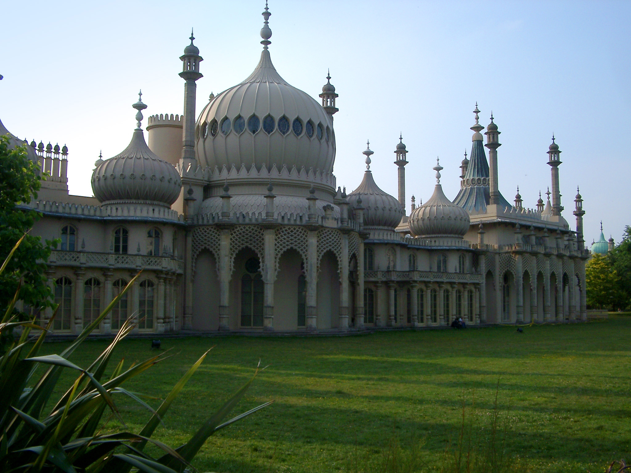 an image of Grassy Landscape at Famous Architectural Royal Pavilion Building in Brighton, England.