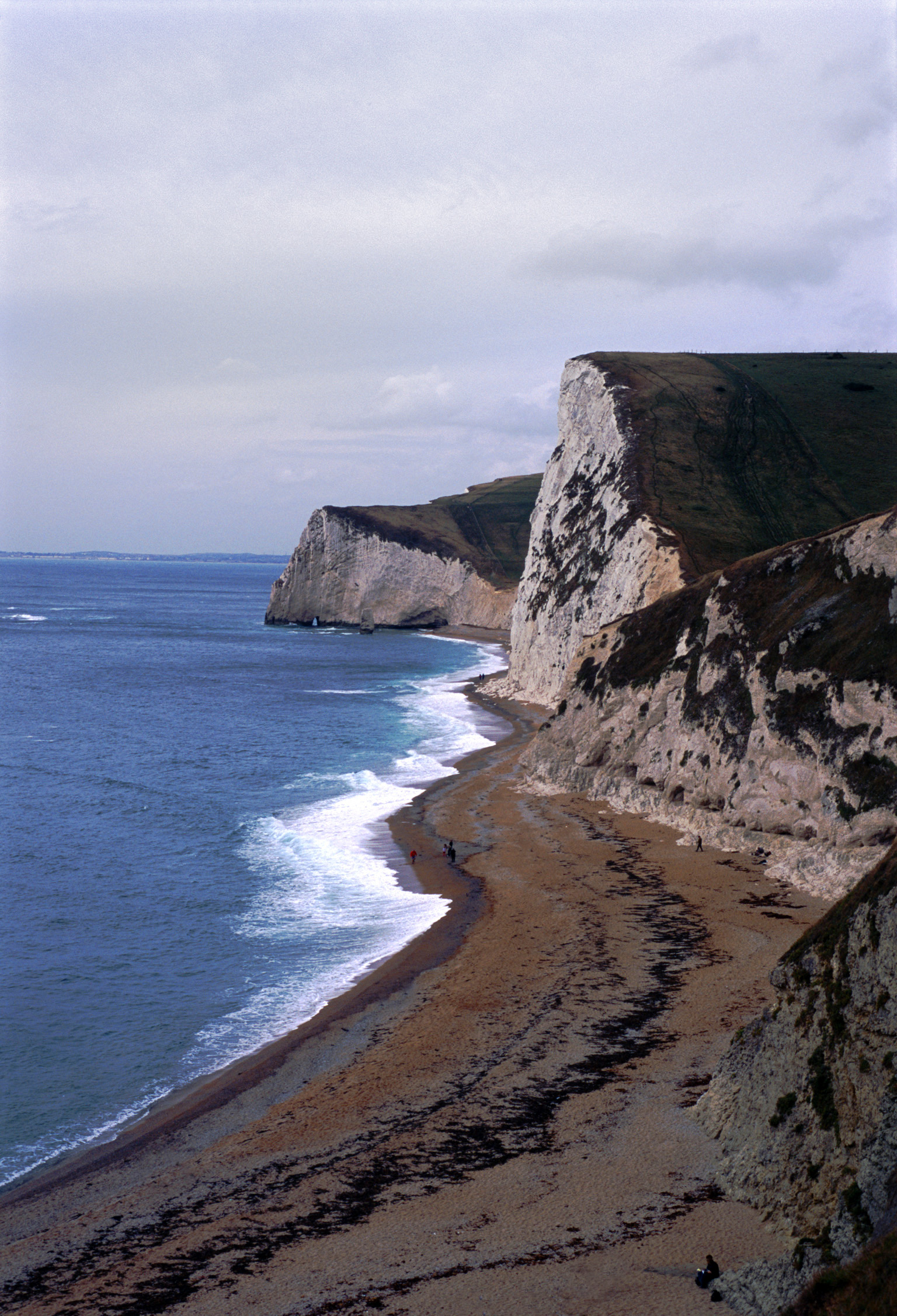 an image of cliffs on the jurassic coast, lulworth, dorset