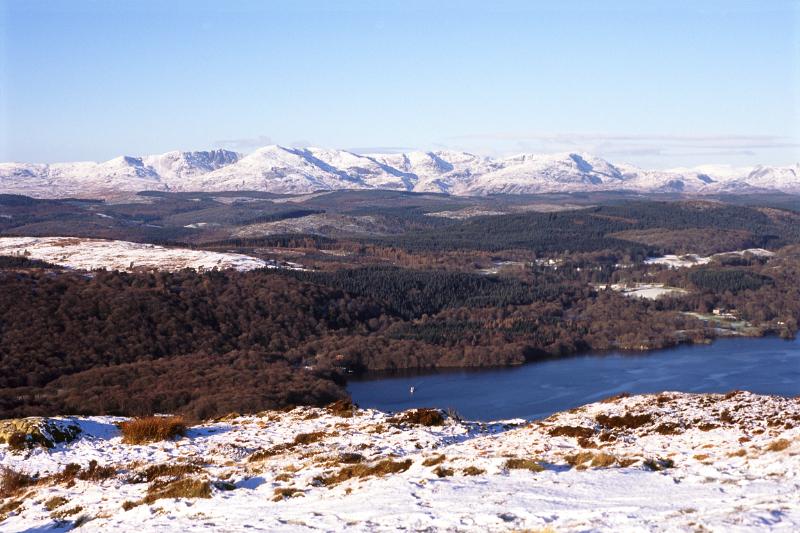 lakedistrict winter, a view from the summit of gummers how