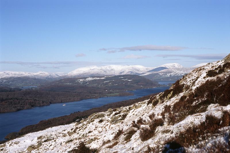 windermere one of the largest lakes in the lake district, cumbria