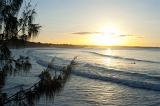 Tranquil scene of sunset over Noosa Main Beach, Australia
