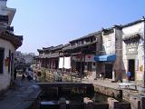 Traditional Urban Streets with Building Structures Along the Canal Side in China