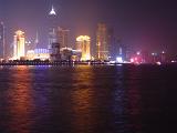 Beautiful Lights From Architectural Buildings at Shanghai City View During Night Time.