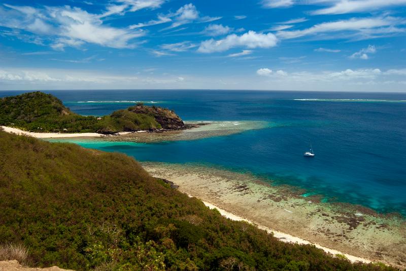 View from the hill of drawaqa island, yasawas, fiji