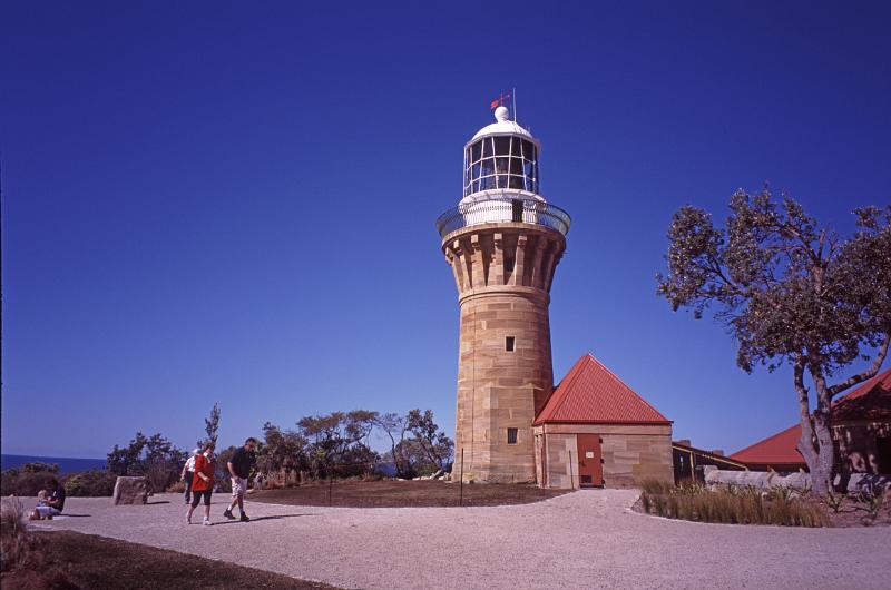 Barrenjoey Lighthouse, Palm Beach, New South Wales, Australia, a historic nineteenth century lighthouse on the headland at Pittwater