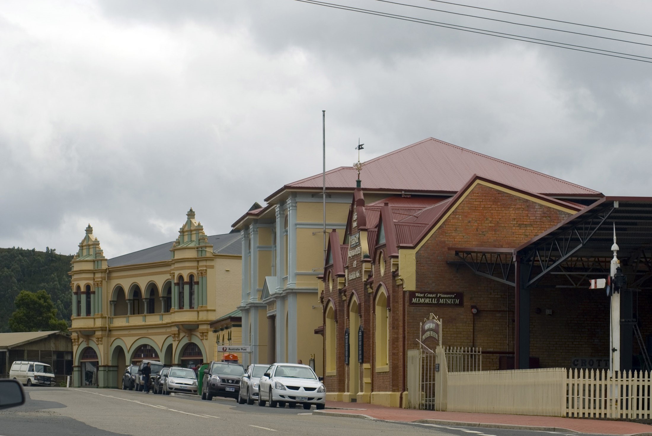 an image of main street through the historic settlement of zeehan, tasmania