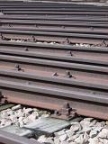 Close Up of Many Parallel Rail Lines in Rail Yard