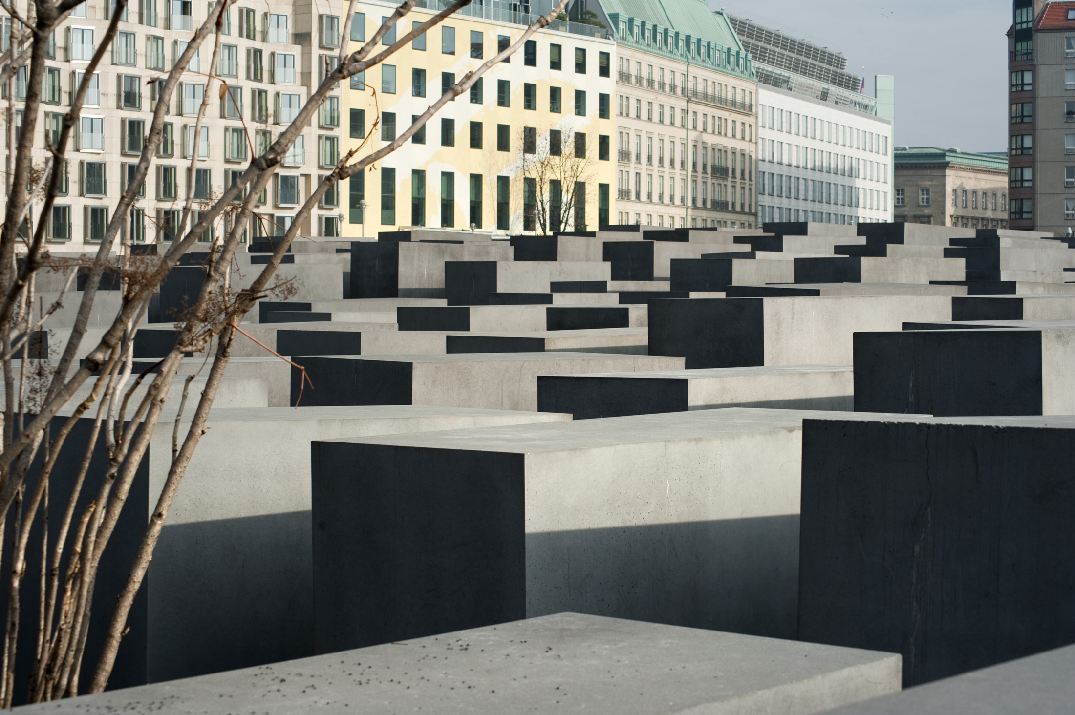 an image of Blocks or Stelae in the memorial to the murdered jews, berlin germany