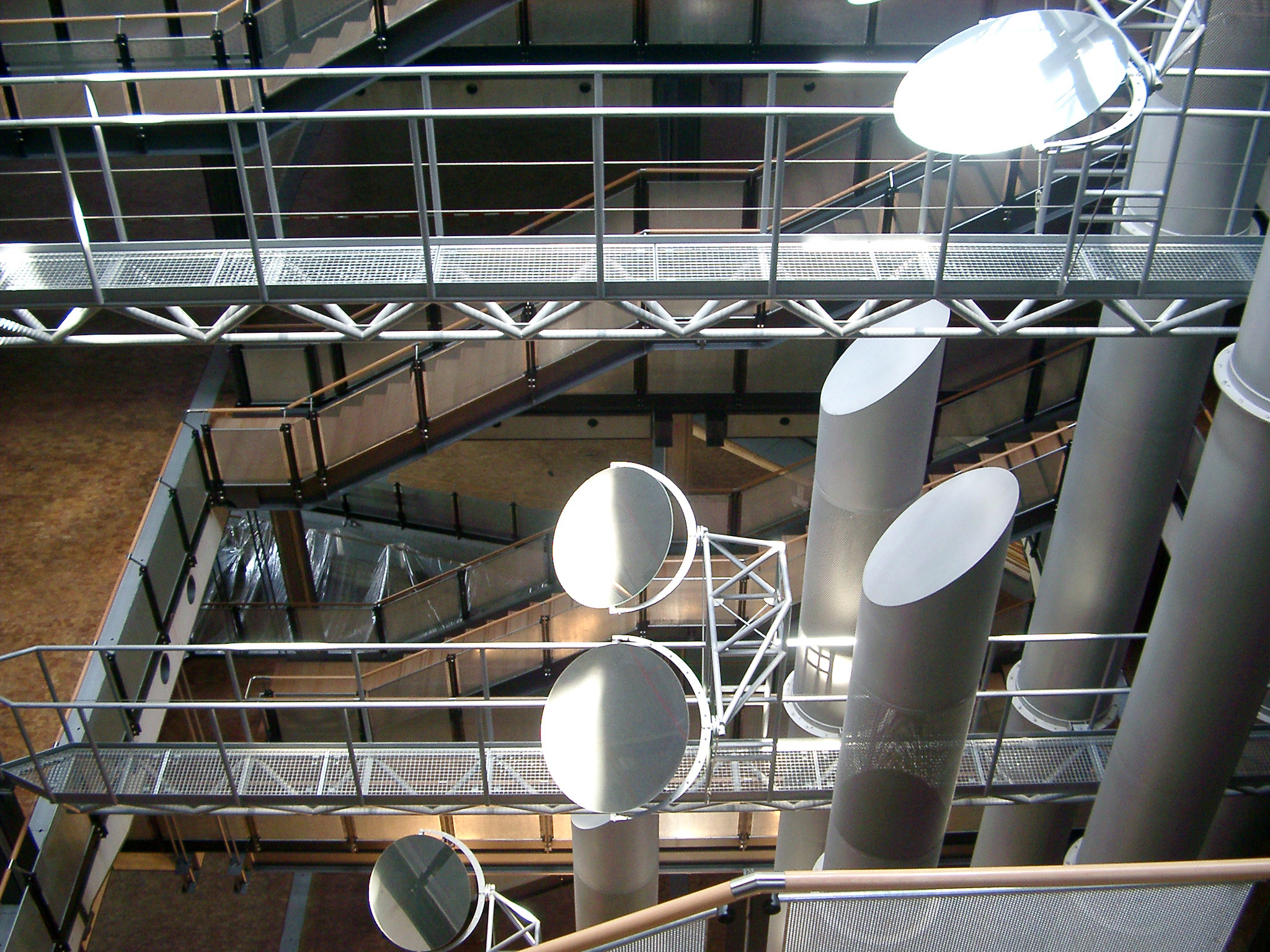 an image of heliostat mirrors at the german technology museum, berlin