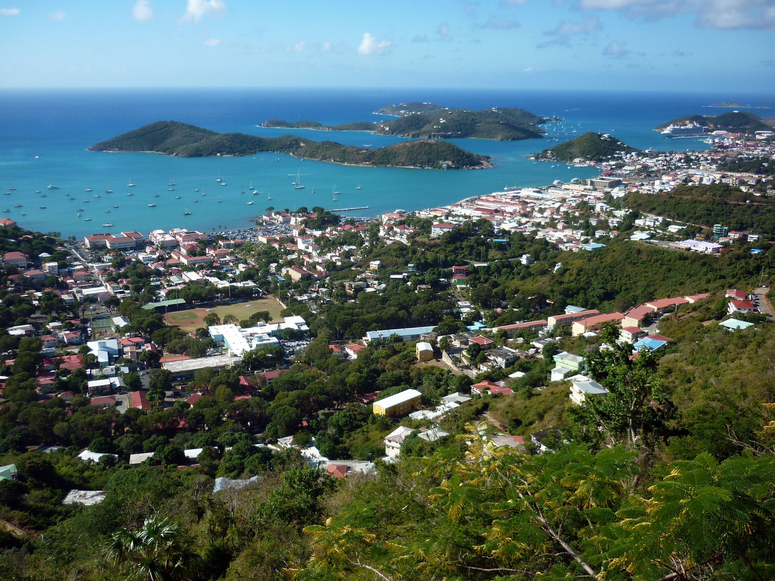 an image of pictures caribbean town of charlotte amalie, capital of st thomas and the us virgin islands