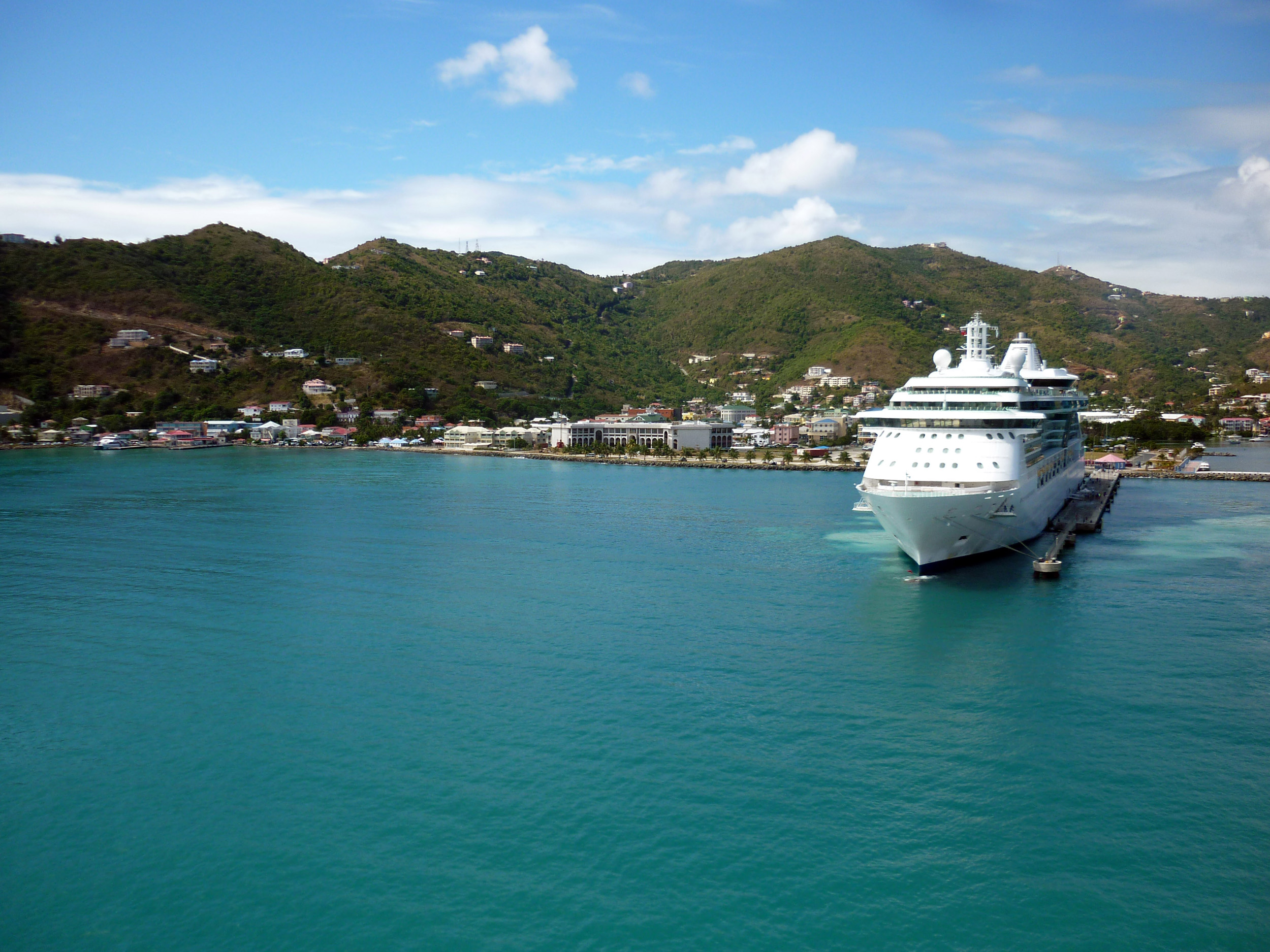 an image of a boat in the harbour at road town, tortola, british virgin islands
