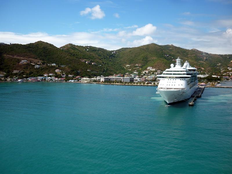 a boat in the harbour at road town, tortola, british virgin islands