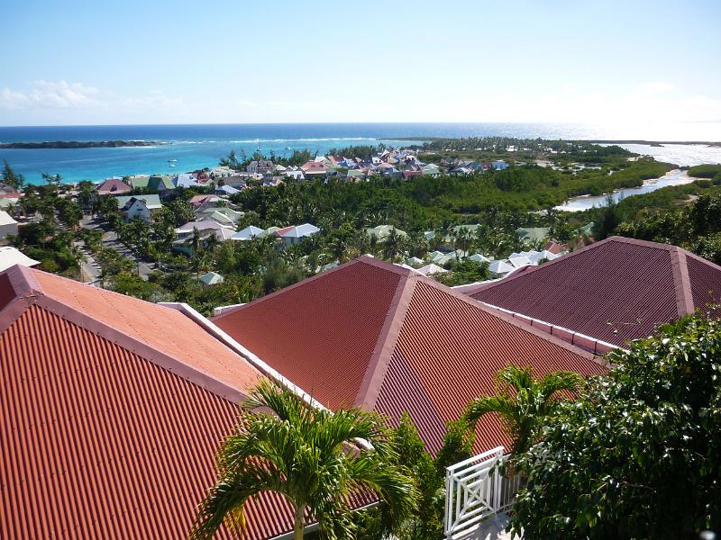 a roof top view on the island of st martin