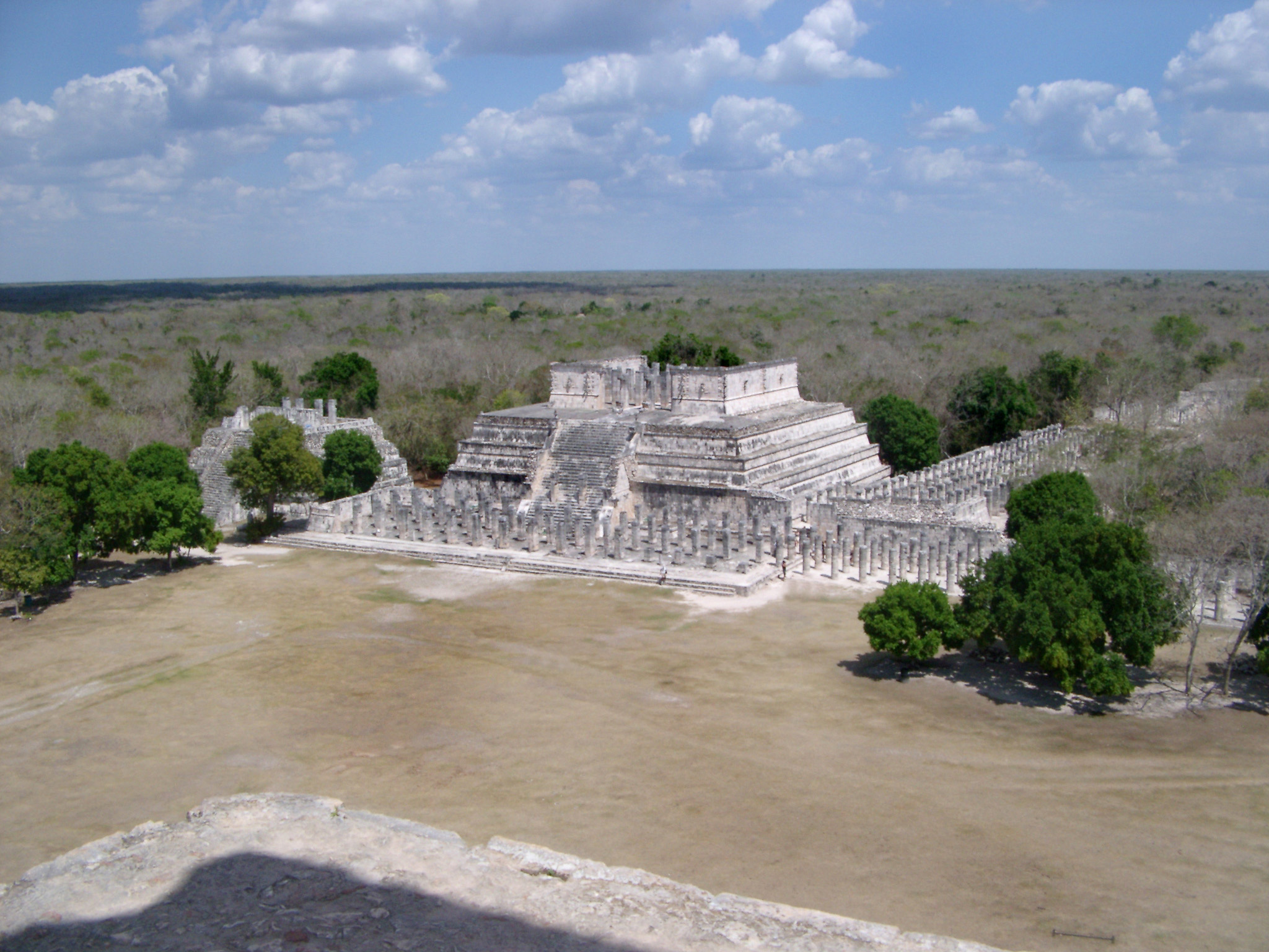 an image of Temple of the Warriors, Chitzen Itza, Yucatan Peninsula, Mexico an important archaeological site with extensive Mayan ruins