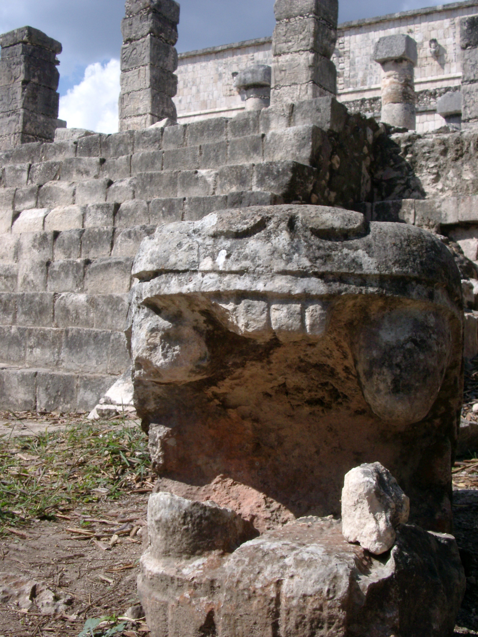 an image of Detail of Animal Type Carving at Chichen Itza Mayan Ruins, Yucatan, Mexico