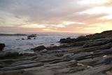 Sunset at Beautiful Refugio Beach with Rocks at the Seashore, Located in California.