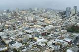 Various Busy City Streets and Buildings in San Francisco. Captured in Aerial Extensive View.